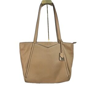 Michael Kors Large Whitney Top Zip Tote Satchel in Oat
